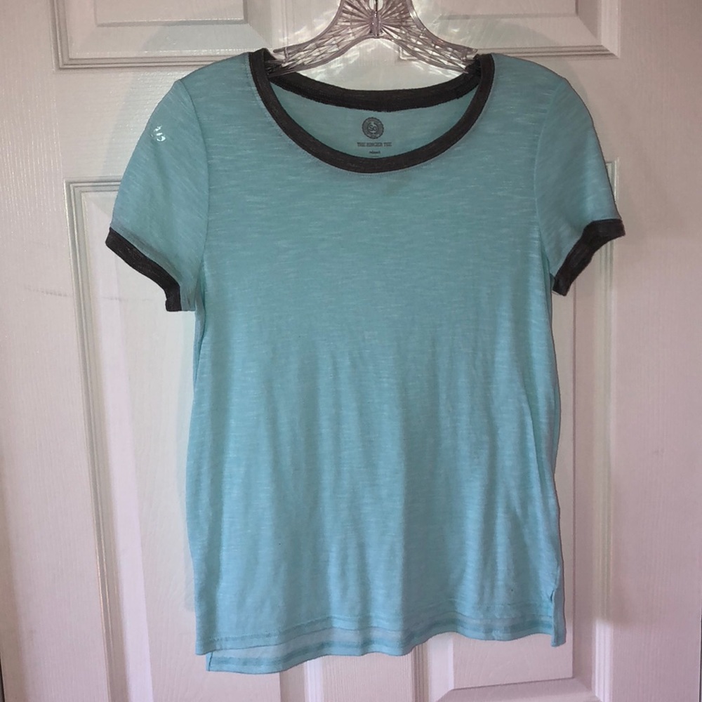 Teal and gray short sleeve